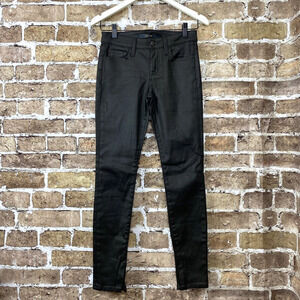 Joe's Jeans Skinny Ankle Size‎ 24 Brown Coated Style Hazel Fall Zipper on Cuffs